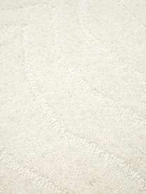 Ručne tuftovaný vlnený behúň Aaron, Krémovobiela, Š 80 x D 300 cm