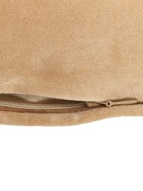 Jednofarebný zamatový poťah na vankúš Dana, 100 % bavlnený zamat, Svetlohnedá, Š 50 x D 50 cm