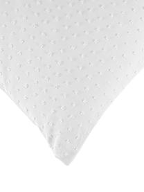 Federa arredo in tessuto Plumetti bianco Aloide 2 pz, Bianco, Larg. 50 x Lung. 80 cm, 2 pz