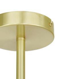 Grote plafondlamp Aurelia in goudkleur, Baldakijn: vermessingd metaal, Wit, messingkleurig, B 110 cm x H 32 cm
