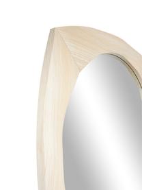 Specchio da parete quadrato marrone chiaro Emory, Cornice: impiallacciatura in PVC, Superficie dello specchio: lastra di vetro, Retro: pannelli di fibra a media, Legno chiaro, Larg. 70 x Alt. 70 cm