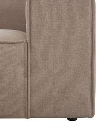 Modulaire bank Lennon (4-zits), Bekleding: 100% polyester De slijtva, Frame: massief grenenhout, FSC-g, Poten: kunststof, Geweven stof bruin, B 327 x H 119 cm