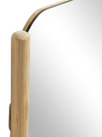 Rechthoekige wandspiegel Natane met lichtbruine lijst, Lijst: hout, Licht hout, B 34 cm x H 54 cm