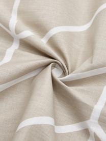Pościel z bawełny renforcé Mirja, Beżowy, biały, 135 x 200 cm + 1 poduszka 80 x 80 cm