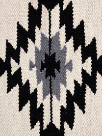 Funda de cojín Toluca, estilo étnico, 100% algodón, Negro, beige, An 45 x L 45 cm