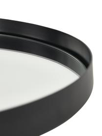 Okrągłe lustro ścienne z metalową ramą Ivy, Czarny, Ø 30 x G 3 cm