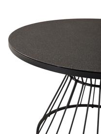 Okrągły stół do jadalni ze szklanym Tropea, Blat: szkło, Stelaż: metal malowany proszkowo, Czarny, Ø 110 cm x W 75 cm