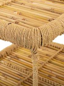 Zewnętrzny stolik kawowy z drewna bambusowego Ariadna, Nogi: metal, Brązowy, S 49 x G 38 cm