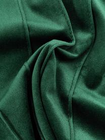 Federa arredo in velluto verde scuro con motivo strutturato Lola, Velluto (100% poliestere), Verde, Larg. 30 x Lung. 50 cm