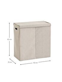 Kosz na pranie Stripes, 100% polipropylen (polar), Beżowy, kremowobiały, S 62 x W 63 cm
