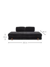 Schlafsofa Groove (3-Sitzer), Bezug: 100 % Polyester Der hochw, Korpus: Kiefernholz, Schichtholz, Beine: Eschenholz, Webstoff Grau, B 202 x T 85 cm