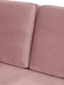 Samt-Sofa Fluente (2-Sitzer) mit Metall-Füßen, Bezug: Samt (Hochwertiger Polyes, Gestell: Massives Kiefernholz, FSC, Füße: Metall, pulverbeschichtet, Samt Rosa, B 166 x T 85 cm