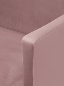 Canapé 2 places en velours et pieds en métal Fluente, Velours rose, larg. 166 x prof. 85 cm