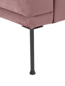 Fluwelen bank Fluente (2-zits) in roze met metalen poten, Bekleding: fluweel (hoogwaardig poly, Frame: massief grenenhout, Poten: gepoedercoat metaal, Fluweel Roze, B 166 x D 85 cm