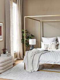 Pruhovaná posteľná bielizeň z bavlneného saténu Willa, Biela, Š 135 x D 200 cm + 1 vankúše 80 x 80 cm