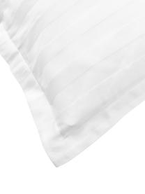 Pruhovaná posteľná bielizeň z bavlneného saténu Willa, Biela, Š 135 x D 200 cm + 1 vankúše 80 x 80 cm