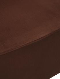 Poltrona in velluto marrone Louise, Rivestimento: velluto (poliestere) 30.0, Piedini: metallo rivestito, Velluto marrone, Larg. 76 x Prof. 75 cm