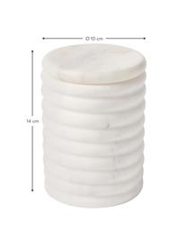 Mramorová dóza Orta, Mramor, Bílá, mramorovaná, Ø 10 cm, V 14 cm