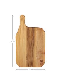 Deska do krojenia z drewna tekowego Raw, Drewno tekowe, Drewno tekowe, D 32 x S 15 cm