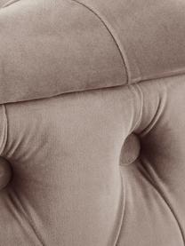 Pouf contenitore XL in velluto Chiara, Rivestimento: velluto (poliestere) Con , Velluto taupe, Ø 70 x Alt. 42 cm
