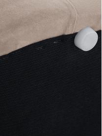Pouf contenitore XL in velluto Chiara, Rivestimento: velluto (poliestere) Con , Velluto taupe, Ø 70 x Alt. 42 cm