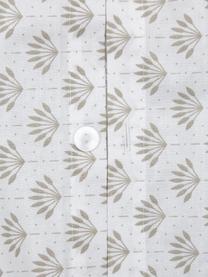 Vzorované oboustranné povlečení z organické bavlny Tiara, Taupe, krémově bílá, 200 x 200 cm + 2 polštáře 80 x 80 cm