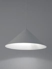 Grote hanglamp Alia van metaal, Lampenkap: gecoat metaal, Baldakijn: metaal, Wit, Ø 70 x H 32 cm