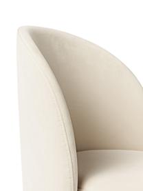 Sametová čalouněná židle Zeyno, Samet (100 % polyester), Tlumeně bílá, Š 54 cm, V 82 cm