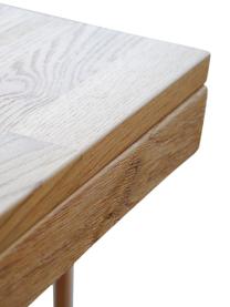 Table extensible bois de chêne Brooklyn, différentes tailles, Bois de chêne massif, brossé et laqué incolore, Bois de chêne, larg. de 170 à 220 x prof. 95 cm