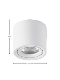 LED-Deckenspot Alivia, Metall, pulverbeschichtet, Weiß, Ø 9 x H 7 cm