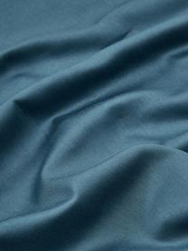 Federa in raso di cotone blu navy con stampa floreale Sakura, Blu, Larg. 50 x Lung. 80 cm