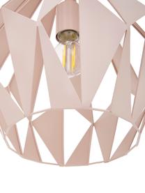 Scandi hanglamp Carlton, Lampenkap: gelakt staal, Baldakijn: gelakt staal, Abrikooskleurig, Ø 31 x H 40 cm