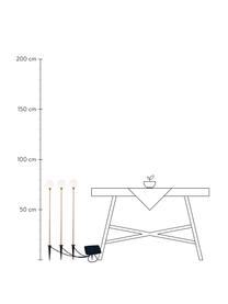 Solar LED-Wegeleuchte Bruna, Lampenschirm: Kunststoff, Lampenfuß: Metall, beschichtet, Transparent, Goldfarben, Schwarz, Ø 8 x H 80 cm