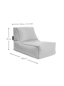 Outdoor-Liegesack Korfu, Bezug: 100% Polypropylen, Teflon, Hellgrau, B 65 x T 100 cm