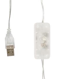 Guirnalda de luces LED Colorain, 378 cm, 20 luces, Linternas: poliéster con certificado, Cable: plástico con certificado , Blanco, tonos beige y marrones, L 378 cm