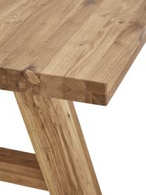 Mesa de comedor de madera de roble maciza Ashton, tamaños diferentes, Madera de roble maciza barnizada
100% madera con certificado FSC, procedente de silvicultura sostenible, Roble, An 240 x F 100 cm