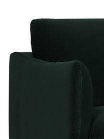 Sillón de terciopelo Moby, Tapizado: terciopelo (poliéster de , Estructura: madera de pino maciza, Patas: metal con pintura en polv, Terciopelo verde oscuro, An 90 x F 90 cm