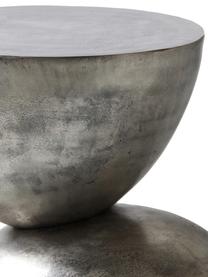 Odkládací stolek z hliníku Heena, Oxidovaný hliník, Stříbrná, Ø 40 cm, V 55 cm