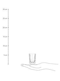 Sklenice na lihoviny s reliéfním vzorem Harvey, 4 ks, Sklo, Transparentní, Ø 4 cm, V 6 cm, 37 ml