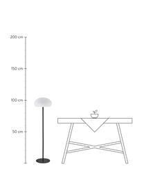 Mobiele dimbare outdoor vloerlamp Sponge, Lampvoet: kunststof, Lampenkap: kunststof, Wit, zwart, Ø 34 x H 126 cm