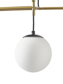 Veľká závesná lampa Flux, Čierna, odtiene zlatej, Š 127 x V 150 cm