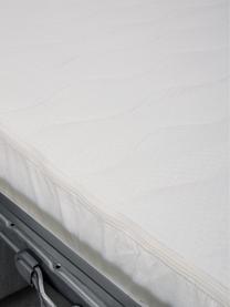 Slaapbank Morgan (2-zits) in lichtgrijs, met matras, Bekleding: 100% polyester, Poten: massief grenenhout, gelak, Geweven stof grijs, B 187 x D 92 cm