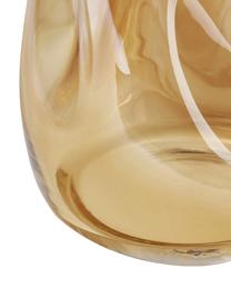 Ručne fúkaná sklenená váza Luster, Fúkané sklo, Šampaň, Ø 18 x V 26 cm