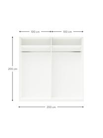 Modulární skříň s otočnými dveřmi Charlotte, šířka 200 cm, více variant, Bílá, Interiér Basic, výška 200 cm