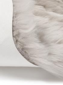 Vloerkleed van schapenvacht Oslo, glad, Bovenzijde: 100% schapenvacht, Onderzijde: 100% leer, chroomvrij gel, Beige, B 60 x L 180 cm