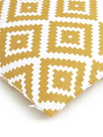 Kissenhülle Miami mit grafischem Muster, 100% Baumwolle, Gelb, B 45 x L 45 cm