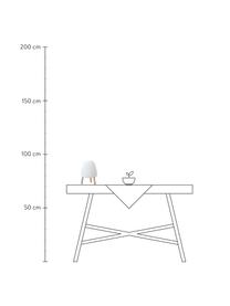 Lampada portatile da tavolo da esterno a LED dimmerabile Rocket, Paralume: polietilene, Bianco, marrone chiaro, Ø 14 x Alt. 20 cm