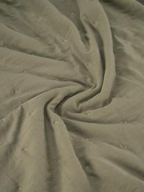 Gewatteerde bedsprei Wida in olijfgroen, 100% polyester, Olijfgroen, B 150 x L 250 cm (voor bedden tot 100 x 200)