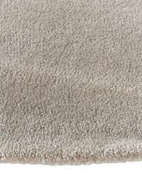 Alfombra redonda artesanal de lana Ezra, Parte superior: 100% lana con certificado, Reverso: 70% algodón, 30% poliéste, Beige, Ø 250 cm (Tamaño XL)