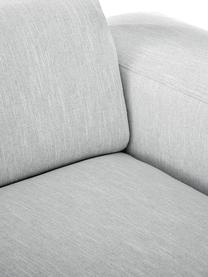 Canapé d'angle 3 places Melva, Tissu gris clair, larg. 239 x prof. 143 cm, méridienne à gauche
